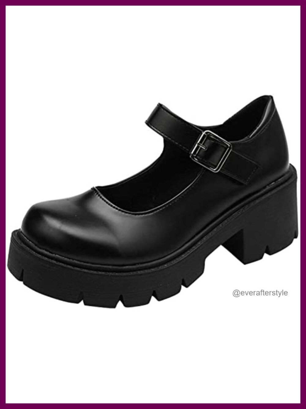 Women's Platform Mary Janes Chunky Heel Ankle Strap Uniform Dress Shoes Gothic - Picture 1 of 6